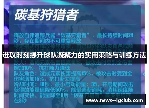 进攻时刻提升球队凝聚力的实用策略与训练方法