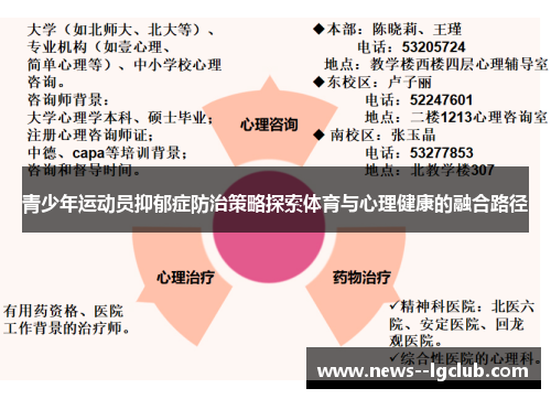 青少年运动员抑郁症防治策略探索体育与心理健康的融合路径